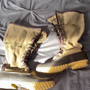 L.L. Bean Brown and Tan Maine Hunting Shoes